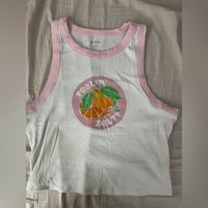 Old navy White and Pink Tank Top - Feel'n Zesty